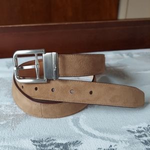 SALVATORE FERRAGAMO SUEDE TAN BELT - Fits 38 - 40